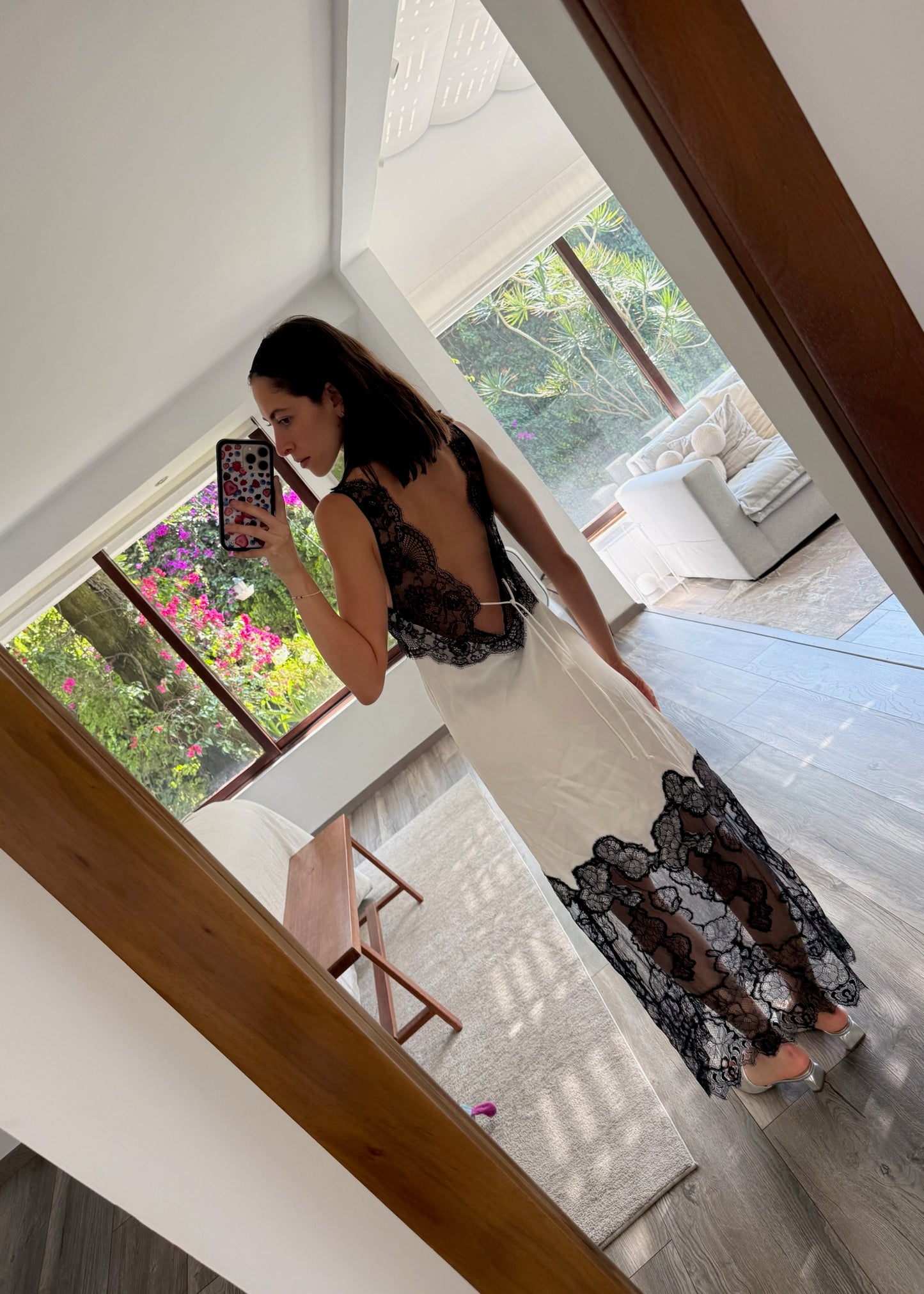 VESTIDO SILKY CON ENCAJE
