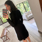 VESTIDO DE KNIT NEGRO MINI