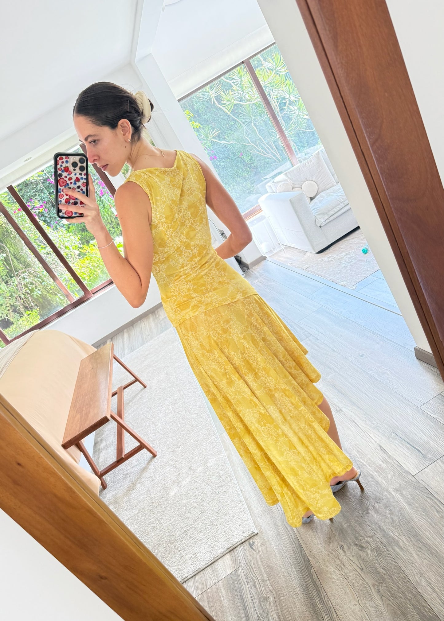 VESTIDO ASIMÉTRICO PRINT FLORES
