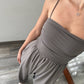 JUMPSUIT GRIS DRAPEADO
