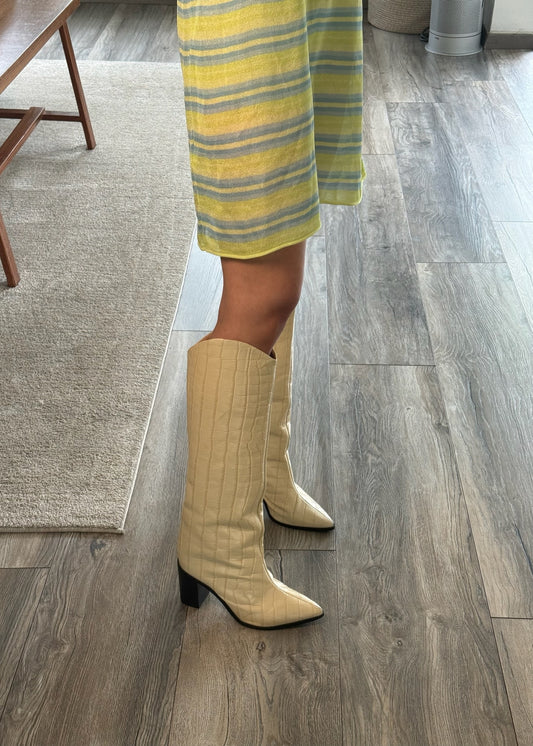 WIDE CROCO BOOTS