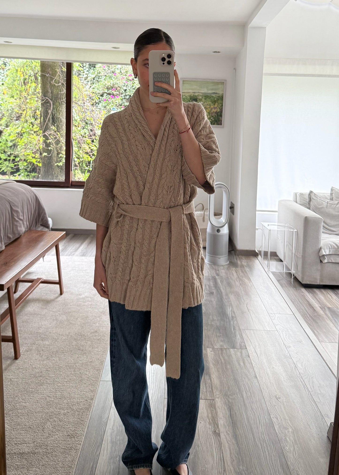 CARDIGAN WRAP UP BEIGE