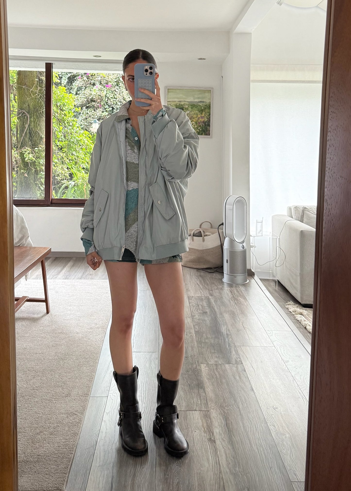 CHAMARRA BOMBER AZUL BEBE