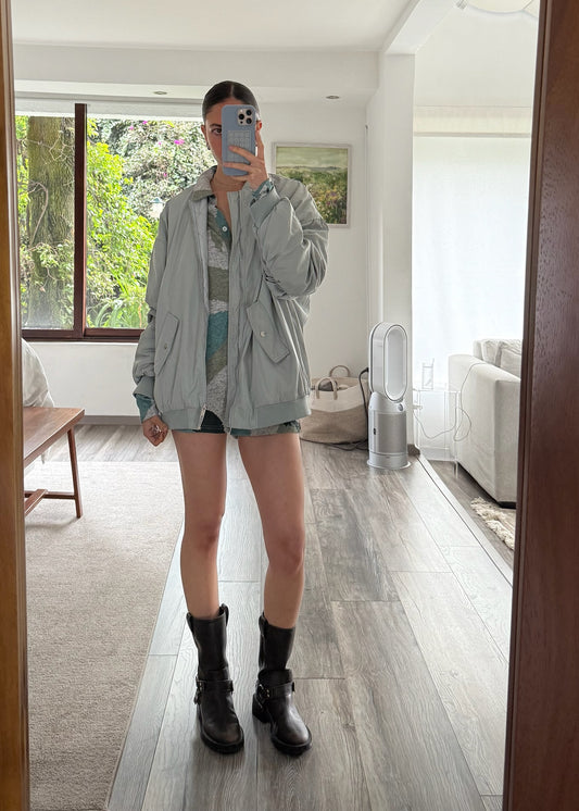 CHAMARRA BOMBER AZUL BEBE