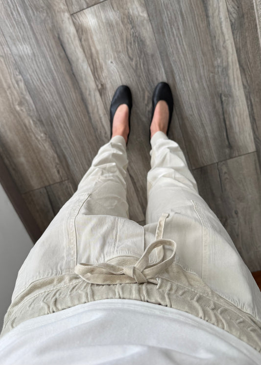 JOGGERS CASUALES CREMA