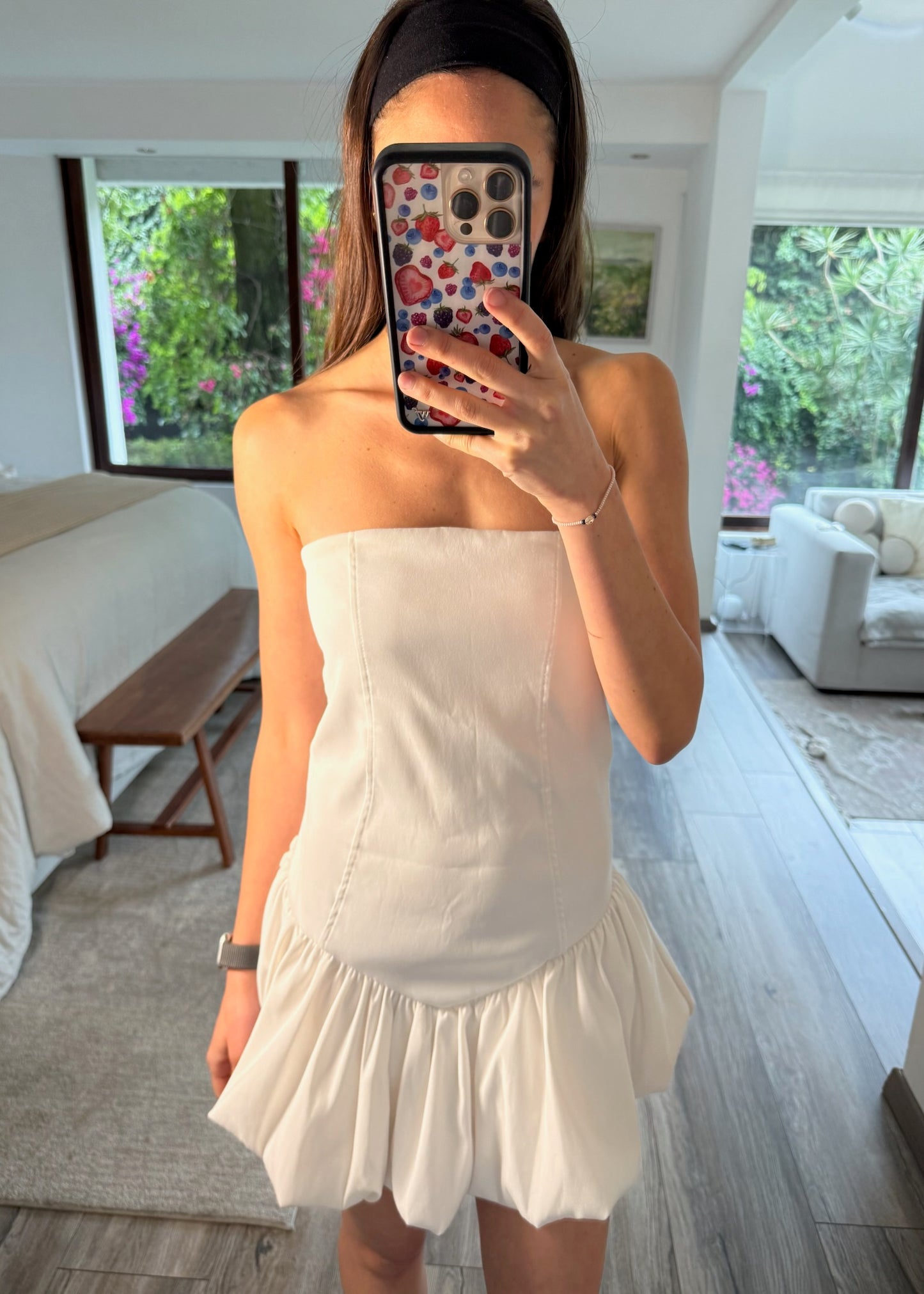 VESTIDO BOMBÓN MINI BLANCO