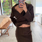 SET SACO Y FALDA CHOCOLATE