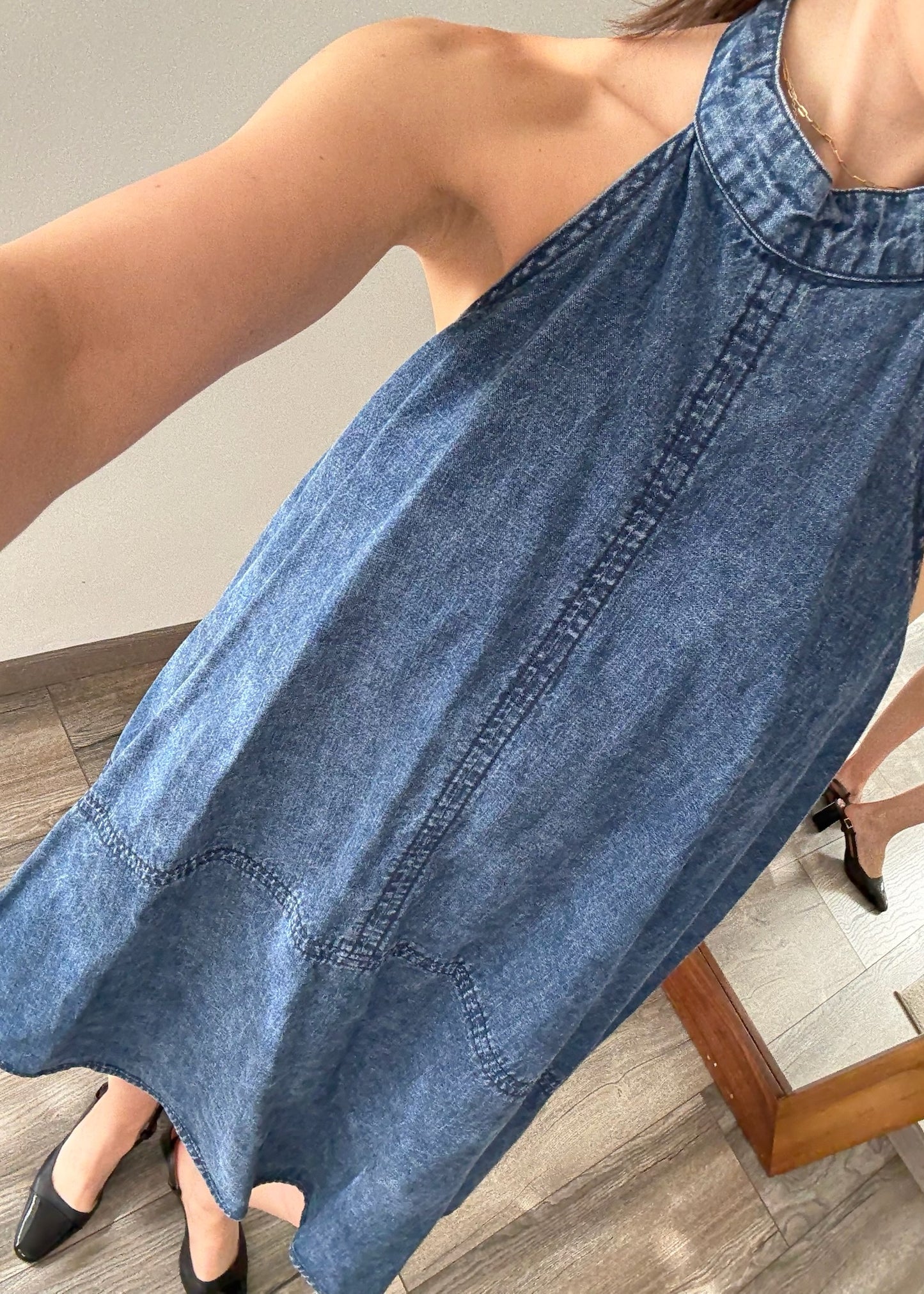 VESTIDO DENIM HALTER