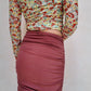 FALDA FRUNCIDA BRICK RED
