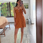 VESTIDO NARANJA DE LINO