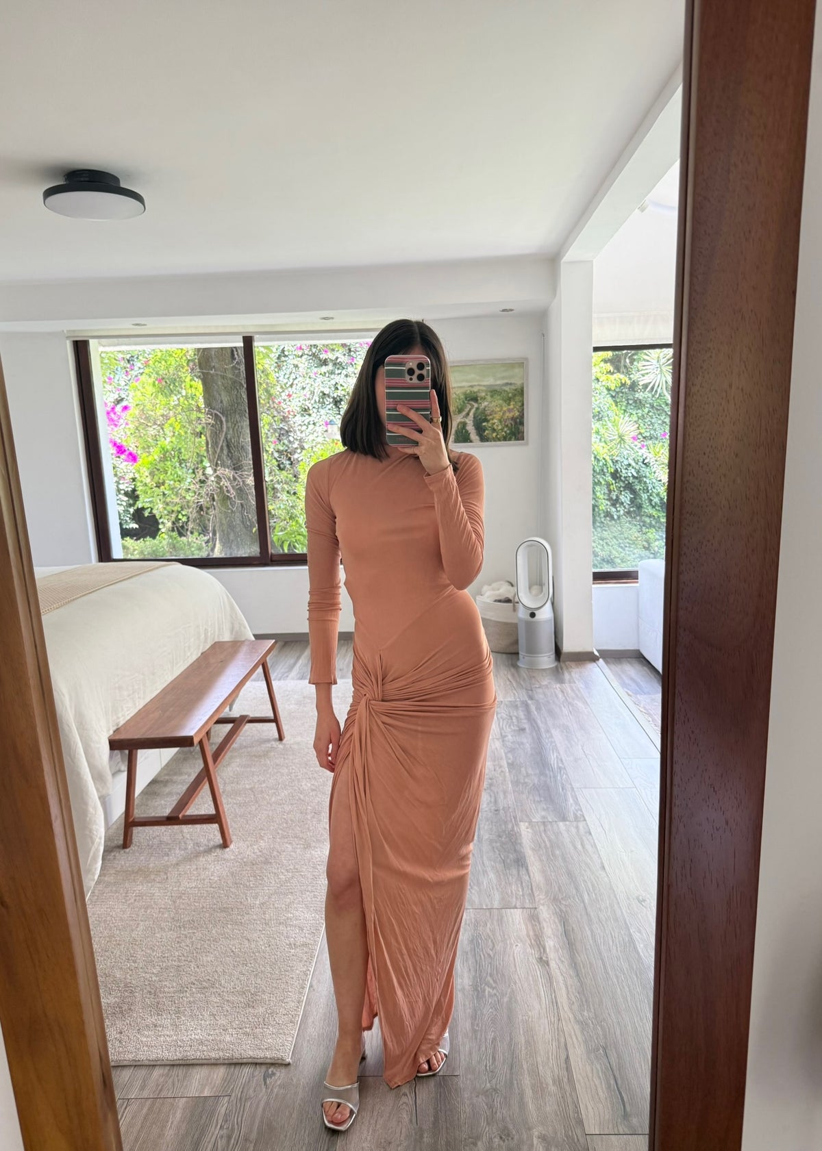 VESTIDO MAXI PALO ROSA