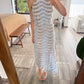 VESTIDO DE KNIT STRIPED