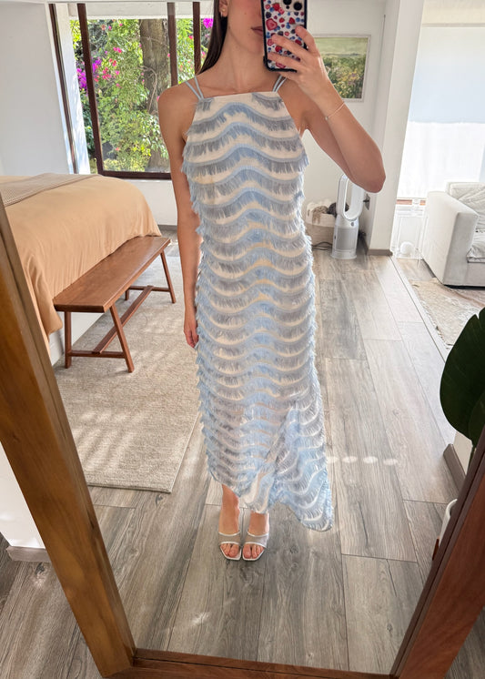 VESTIDO MAXI AZUL BEBÉ