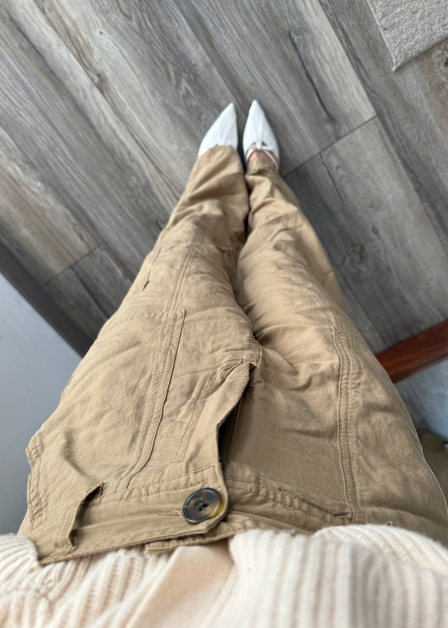 CARGO PANTS FLOWY CAMEL