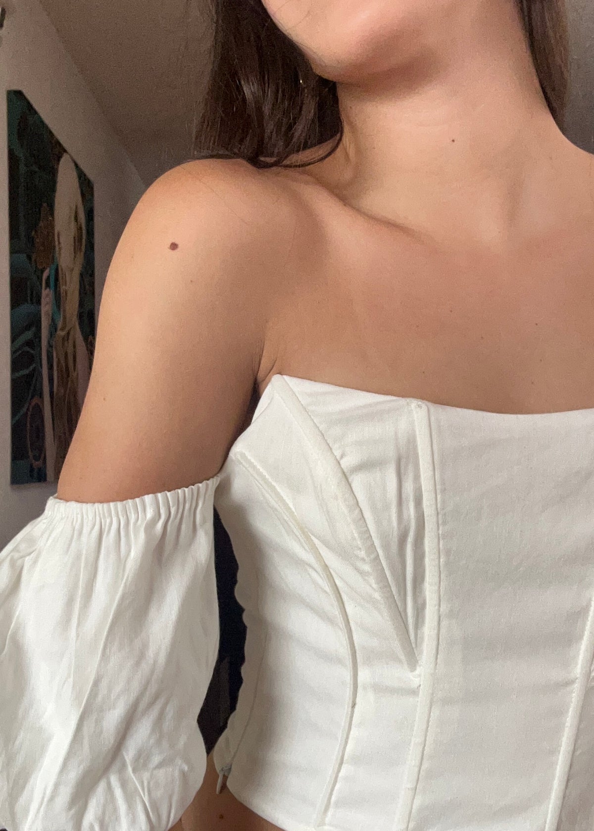 CORSET BLANCO OFF THE SHOULDER