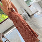 VESTIDO MIDI KNIT CON CUT OUTS