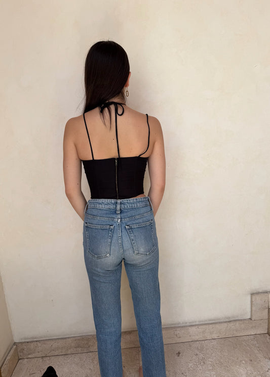 TOP CORSET NEGRO