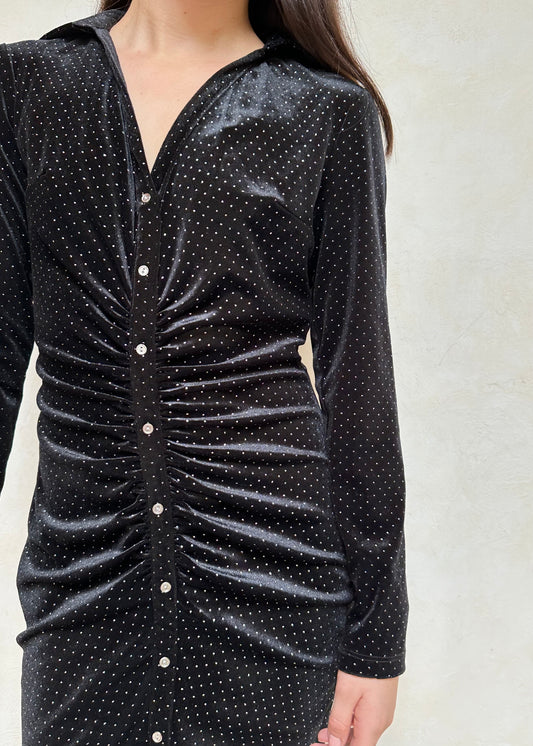 VESTIDO DE TIPO CAMISA VELVET SPARKLY