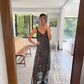 VESTIDO SLIP CUADROS Y ENCAJE