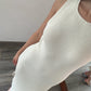 VESTIDO DE KNIT ESPALDA ABIERTA BLANCO