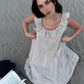 VESTIDO STRIPED CON CUELLO DE OLANES