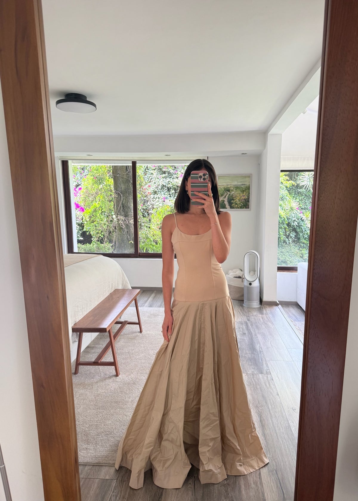VESTIDO MAXI BOMBON BEIGE