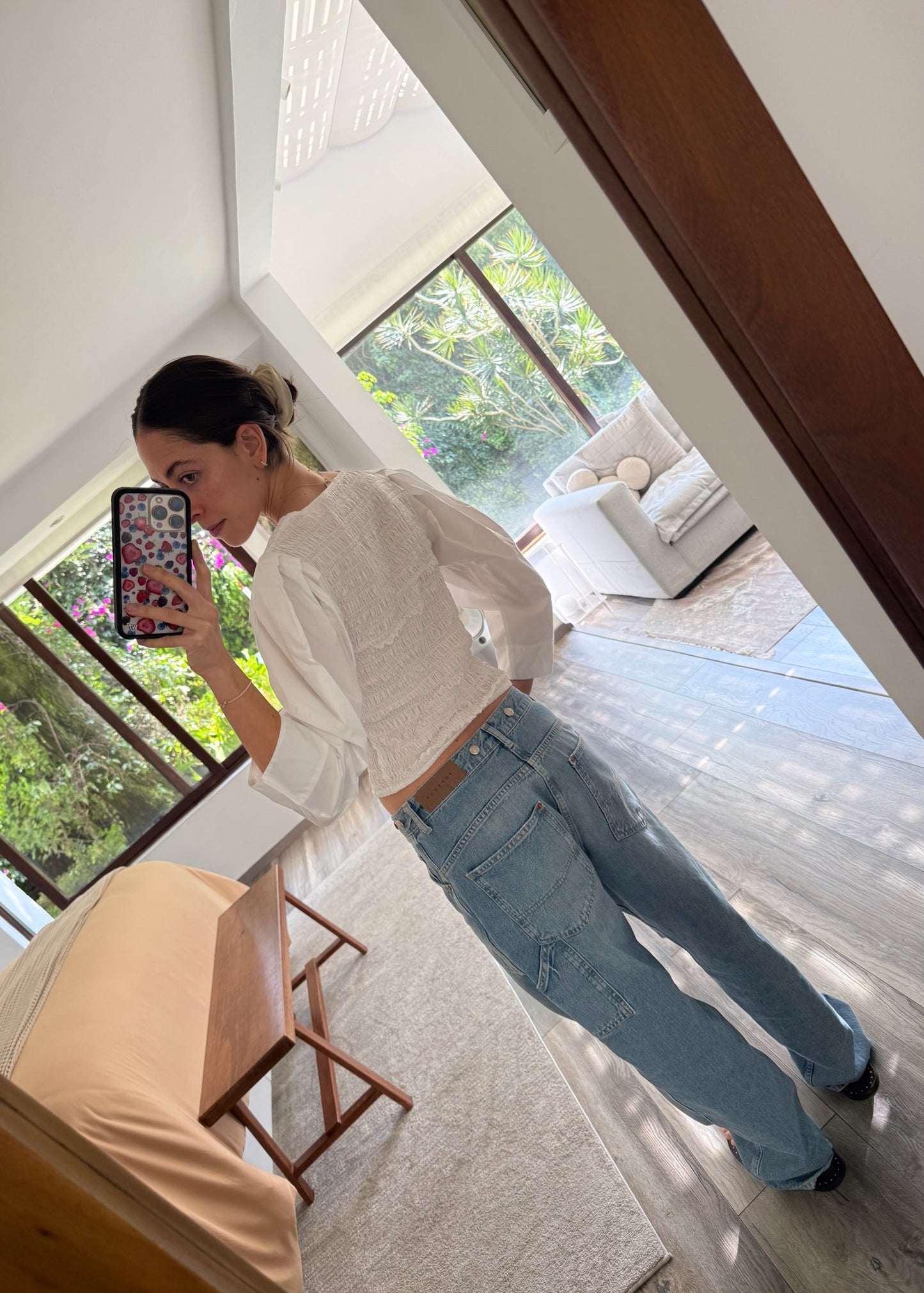 TOP RUCHED BLANCO