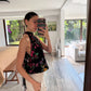 TOP CUELLO HALTER FLOREADO