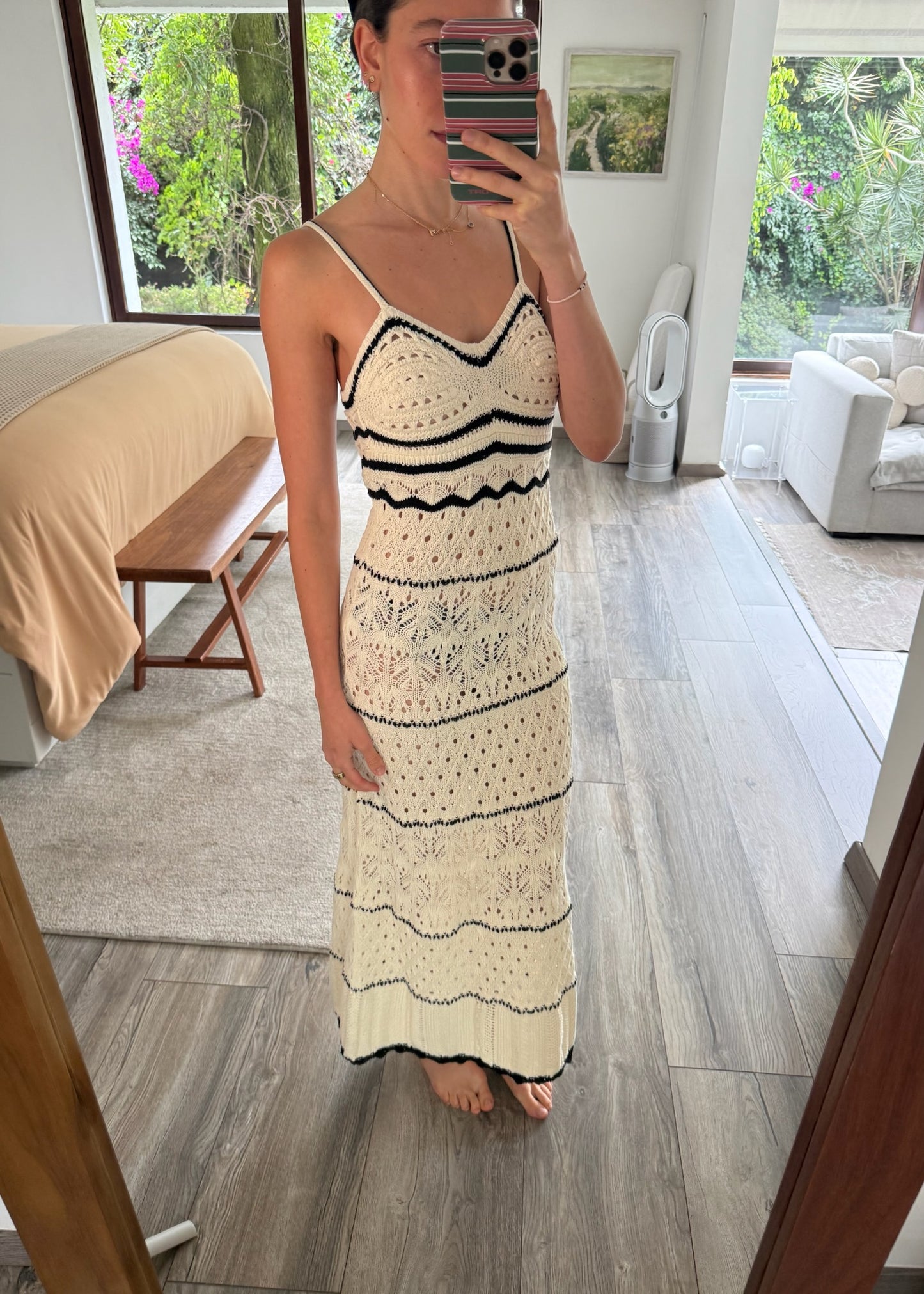 VESTIDO DE KNIT B&W