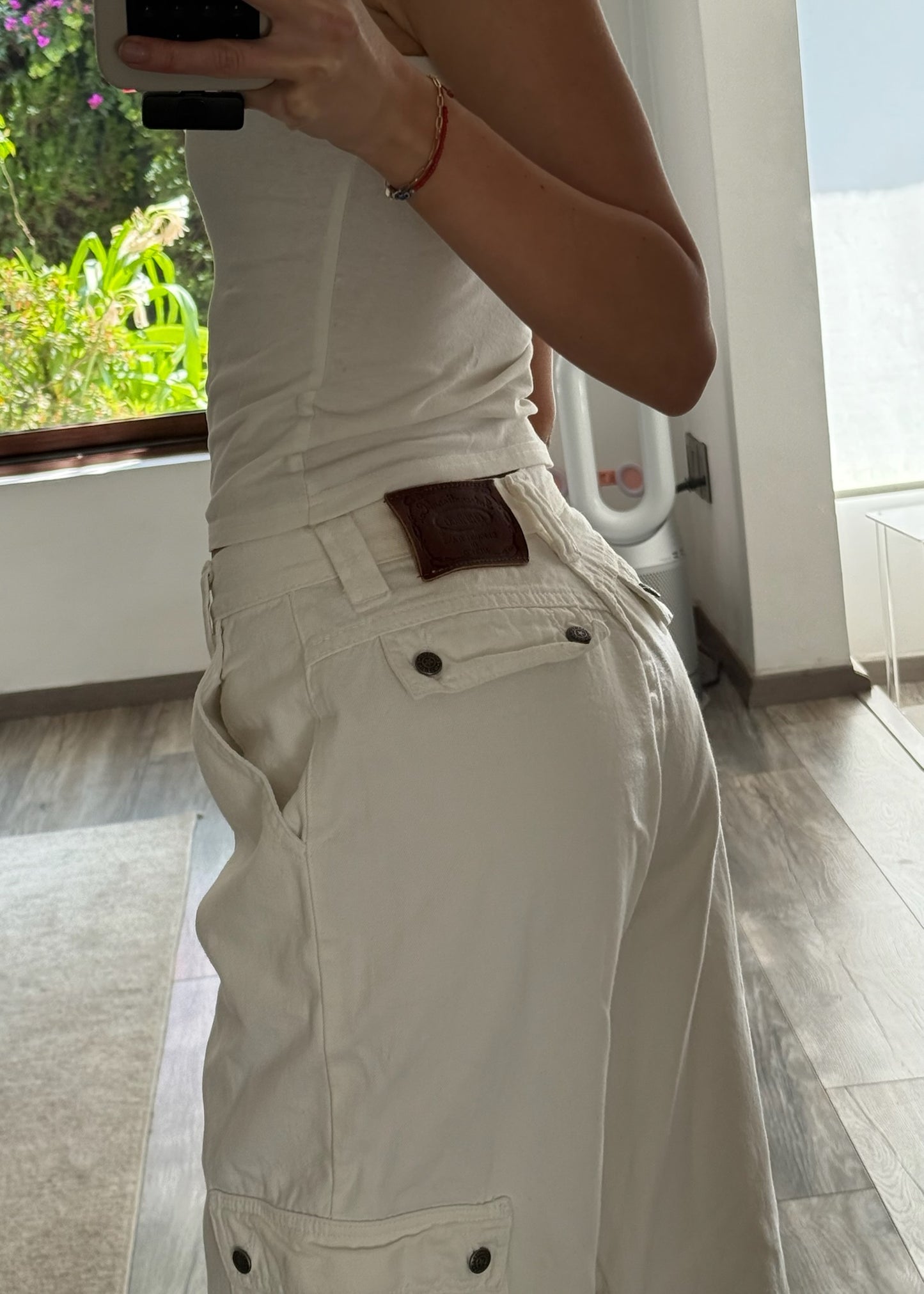 CARGO JEANS VINTAGE BLANCOS