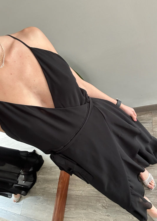 VESTIDO NEGRO WRAP UP