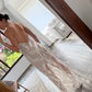 VESTIDO MIDI DE ENCAJE BLANCO