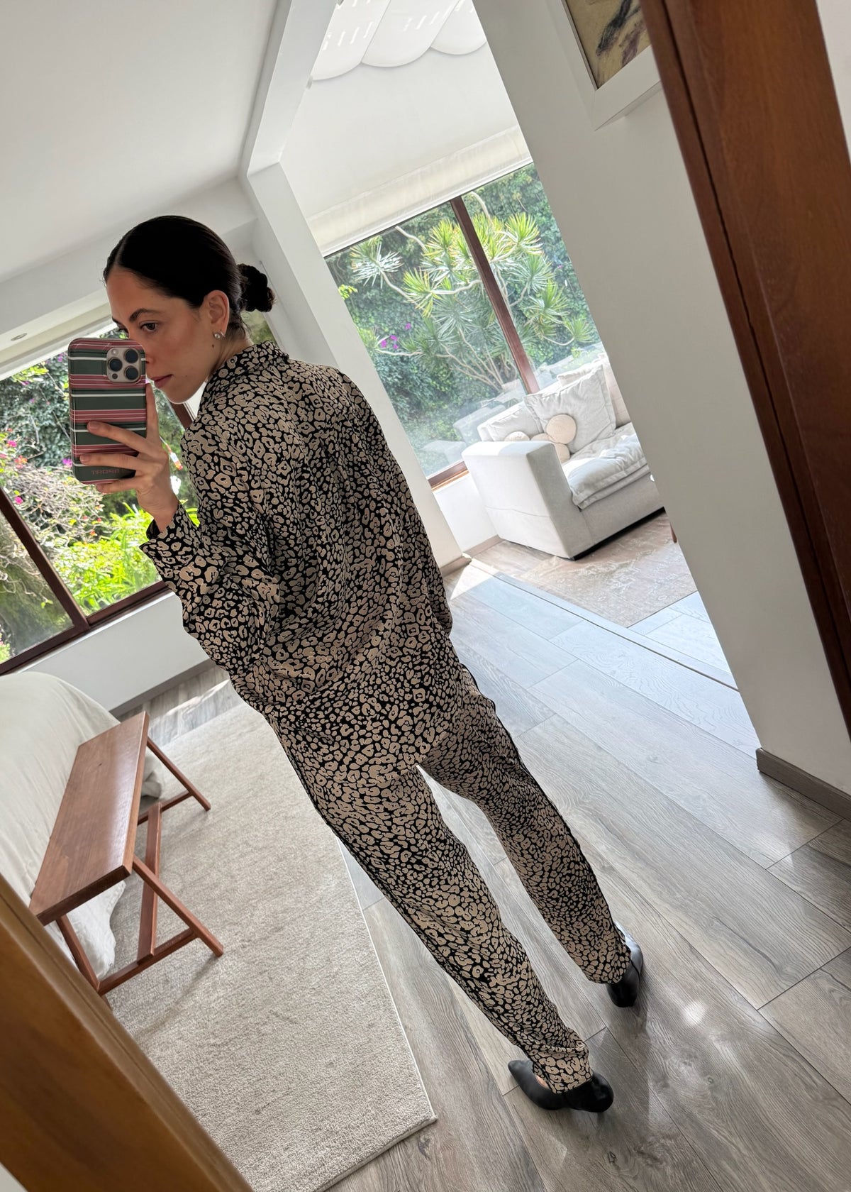 SET SATINADO ANIMAL PRINT