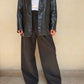 BLAZER FAUX LEATHER NEGRO