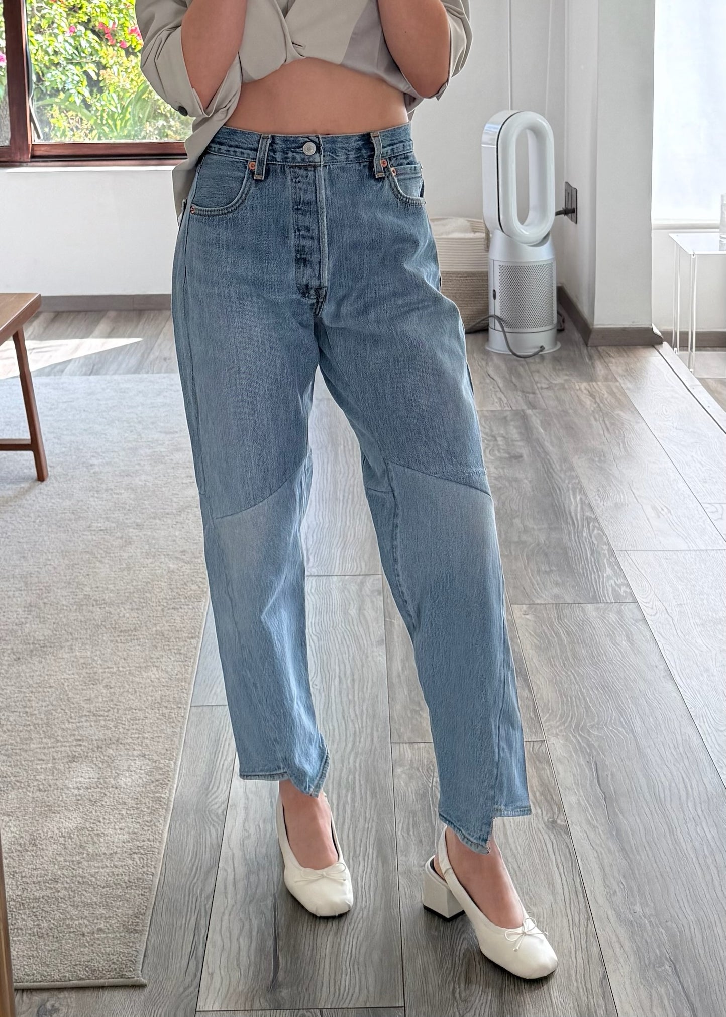 JEANS HIGH RISE ASIMETRICOS