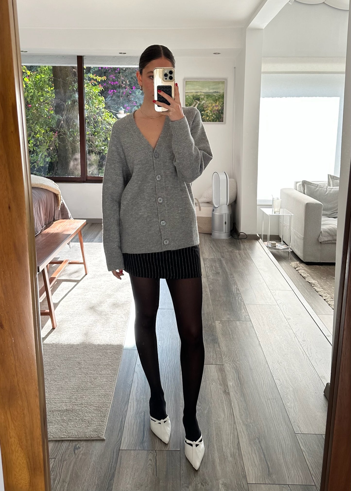 CARDIGAN OVERSIZED GRIS