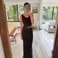 VESTIDO MAXI CHOCOLATE CON CUT OUT