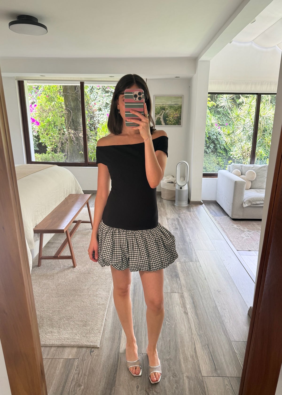 VESTIDO BOMBÓN CON CUADROS