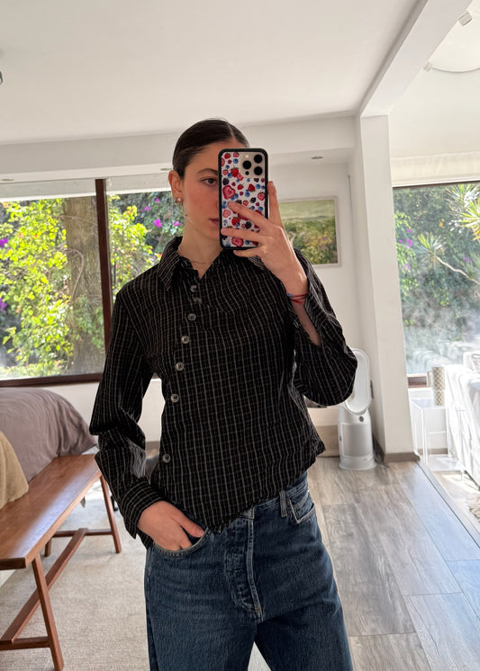 CAMISA ASIMÉTRICA DE CUADROS