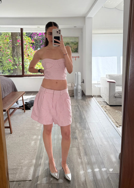 SET ROSA TOP Y SHORT