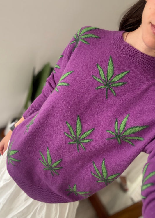 SUÉTER MORADO DE CASHMERE