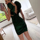 VESTIDO VERDE MINI SHINY