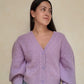 CARDIGAN MORADO CHUNKY