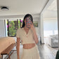 CROPPED POLO BEIGE