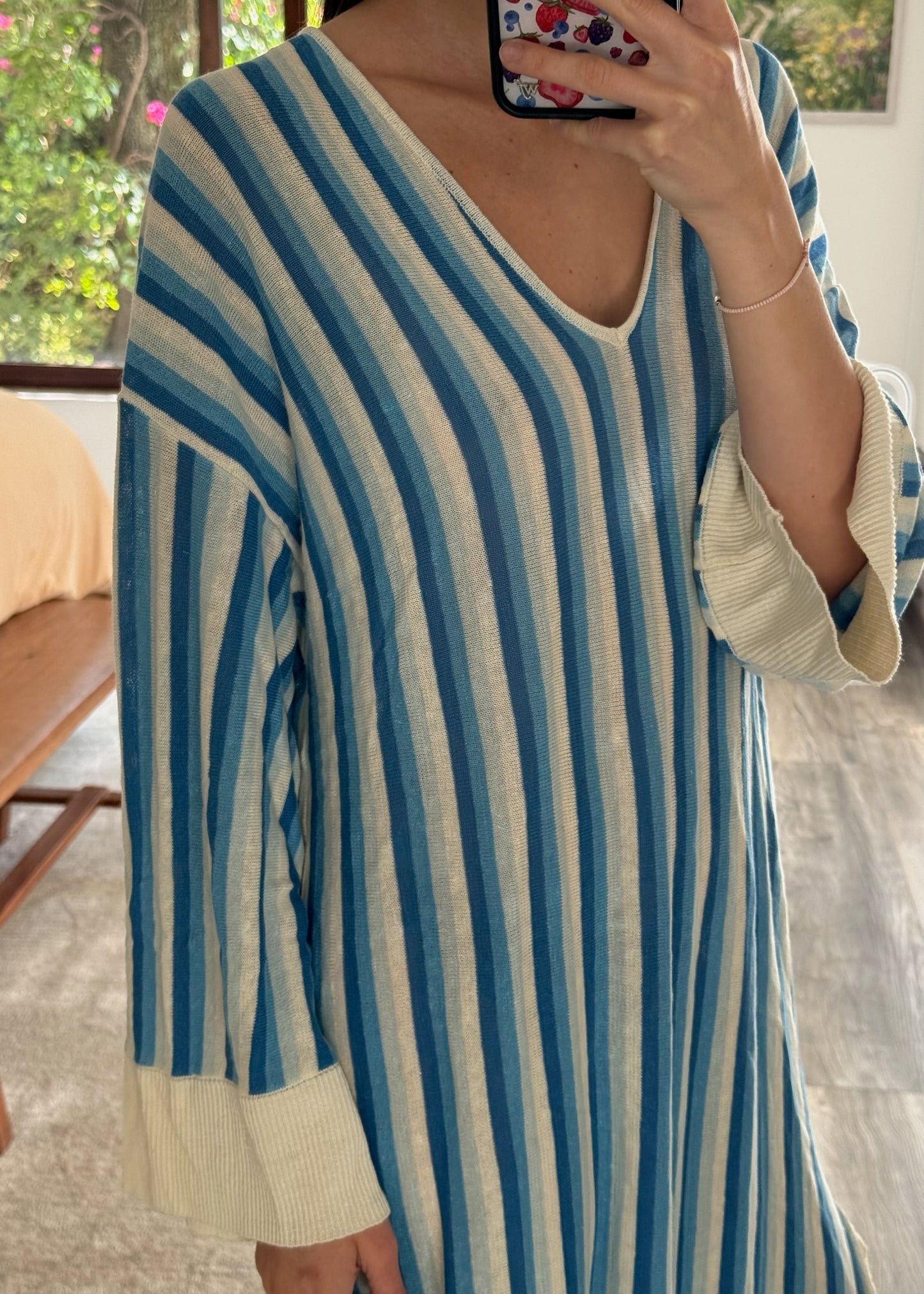 VESTIDO DE KNIT STRIPED