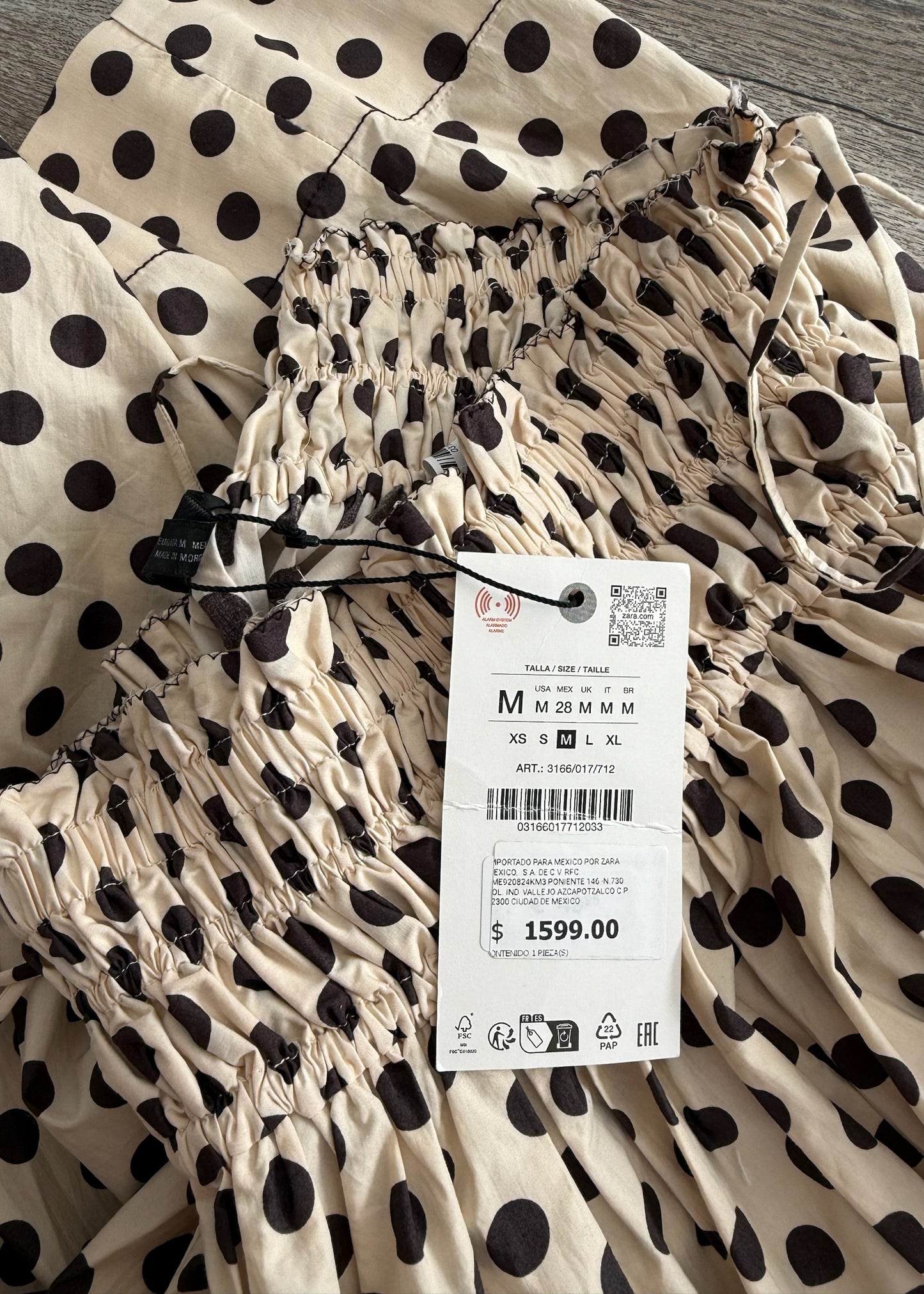 FALDA CASUAL MIDI POLKA DOT