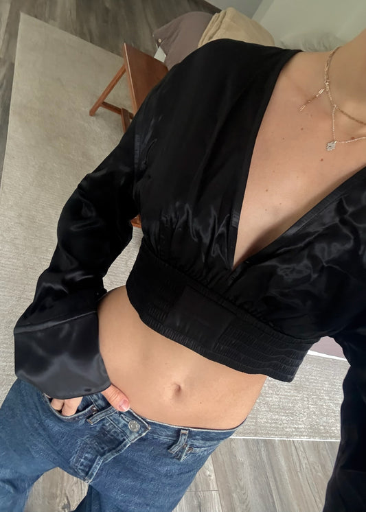 V FRONT ELASTIC BLACK TOP
