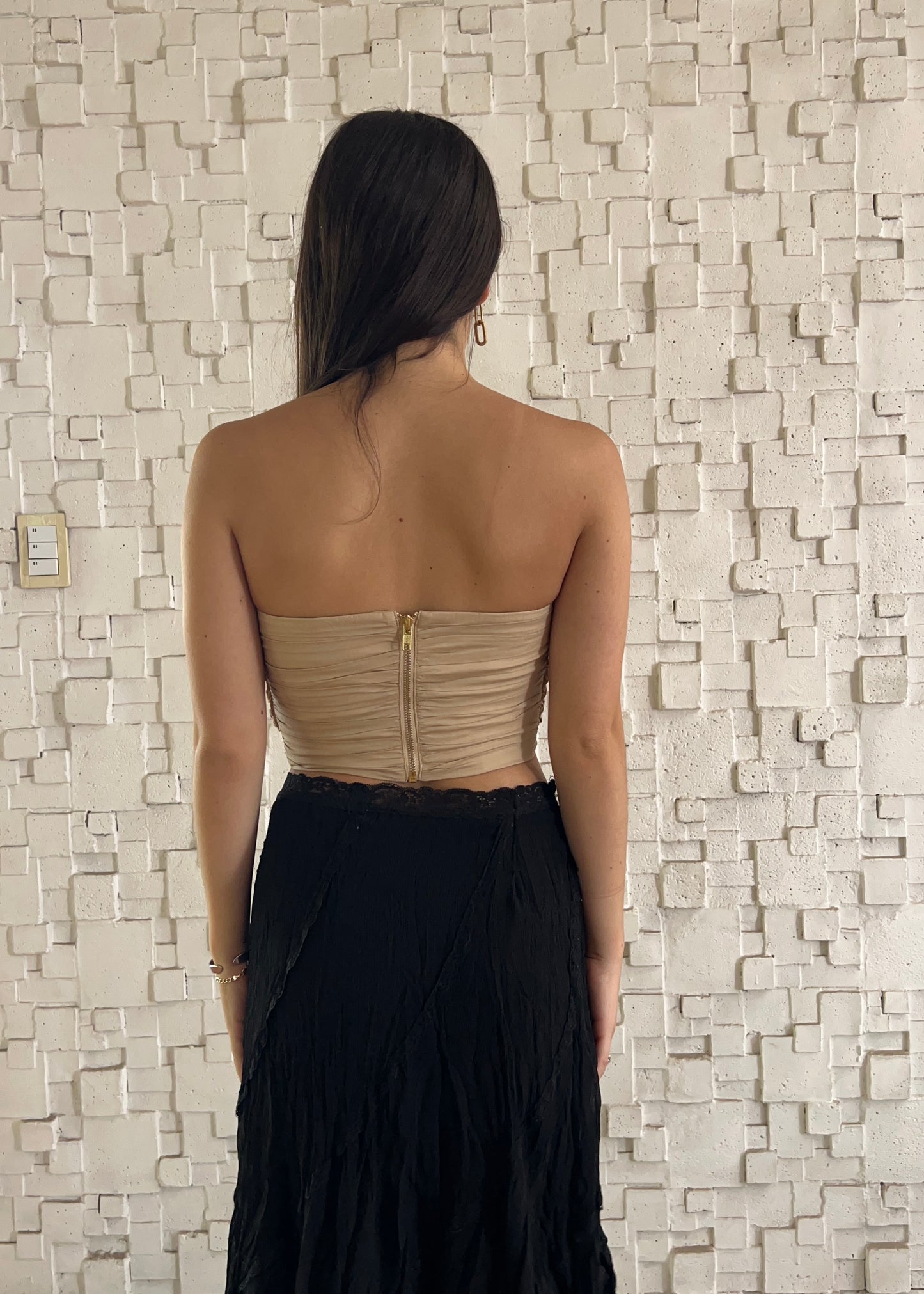 TOP STRAPLESS DOUBLE BOW