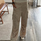 PANTALÓN SATINADO CARGO CHAMPAGNE