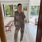 SET SATINADO ANIMAL PRINT